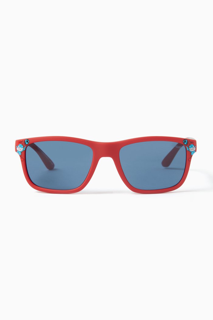 

D Frame Sunglasses in Acetate, Blue
