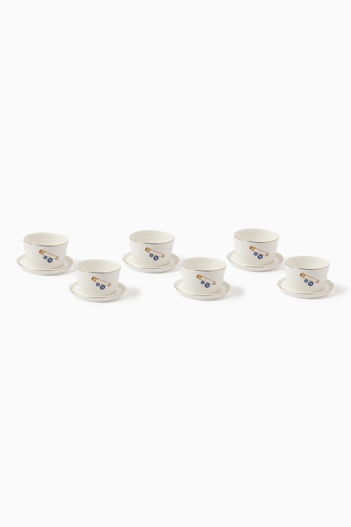 

'Meghle W Sau' Bowls Set in Porcelain, White