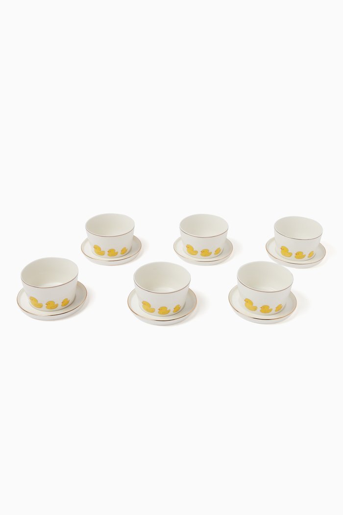 

'Meghle W Sau' Bowls Set in Porcelain, White