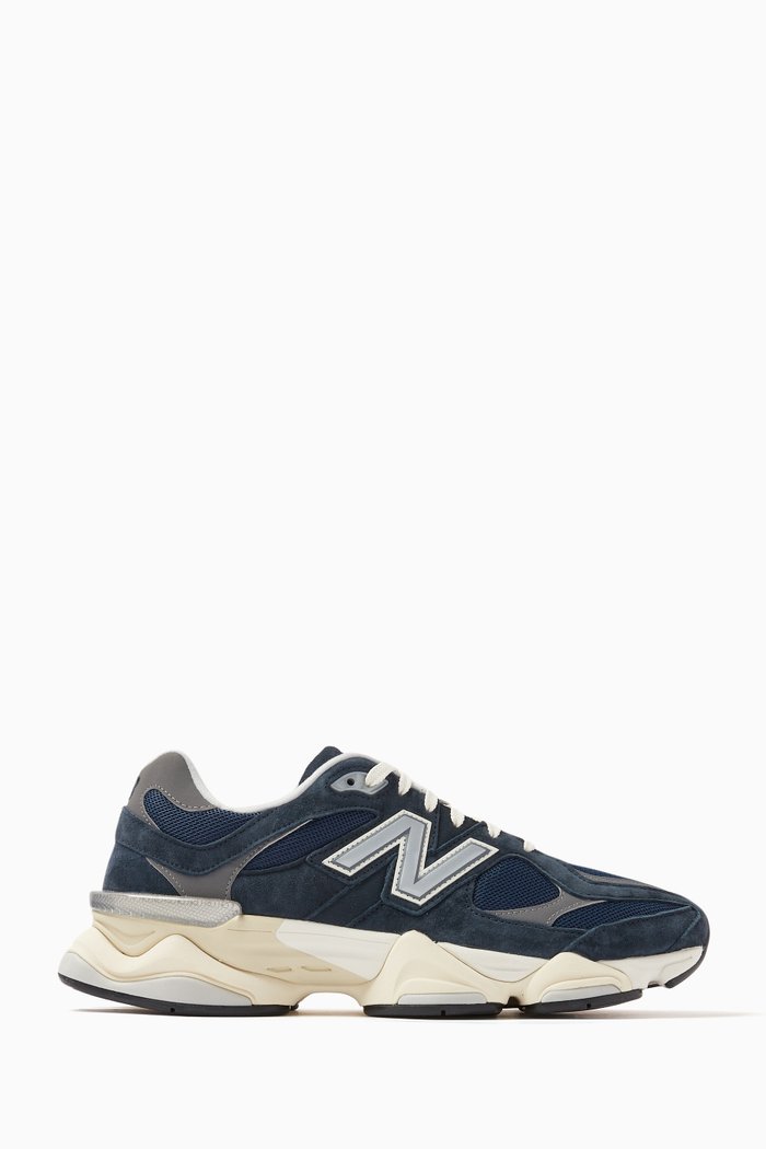 

9060 Low-top Sneakers in Mesh & Suede, Blue