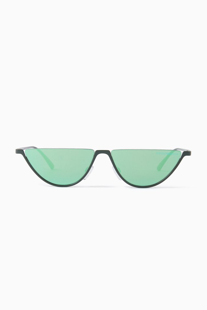 

D-frame Sunglasses in Metal, Green