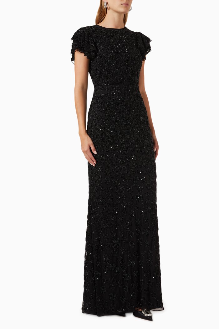 Embellished Gown, Black