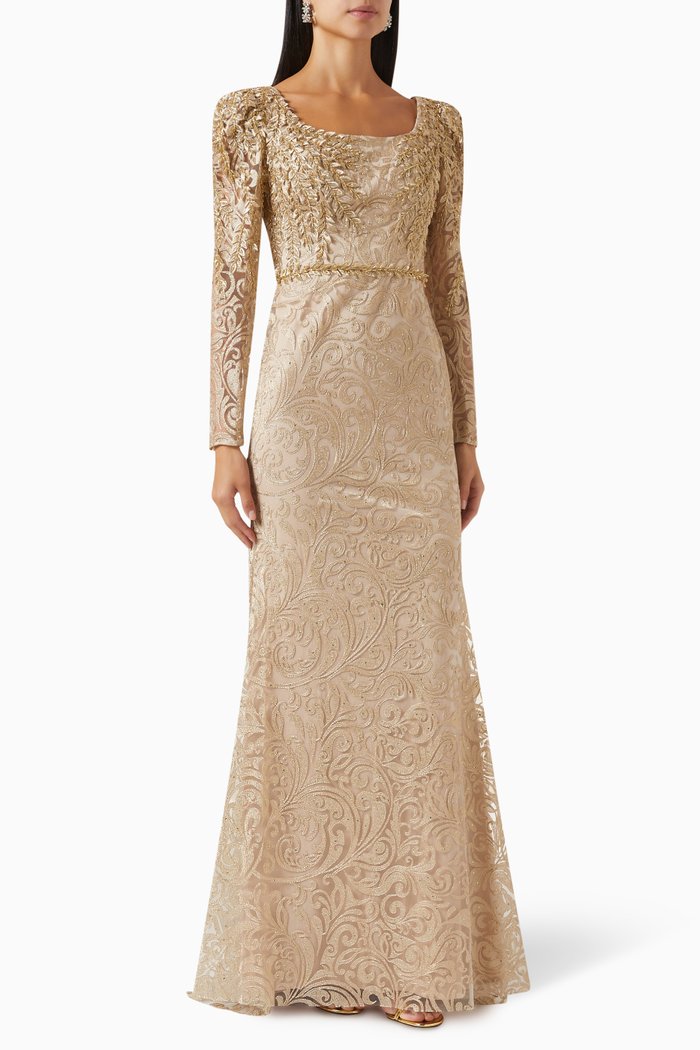 

Embroidered Gown, Gold