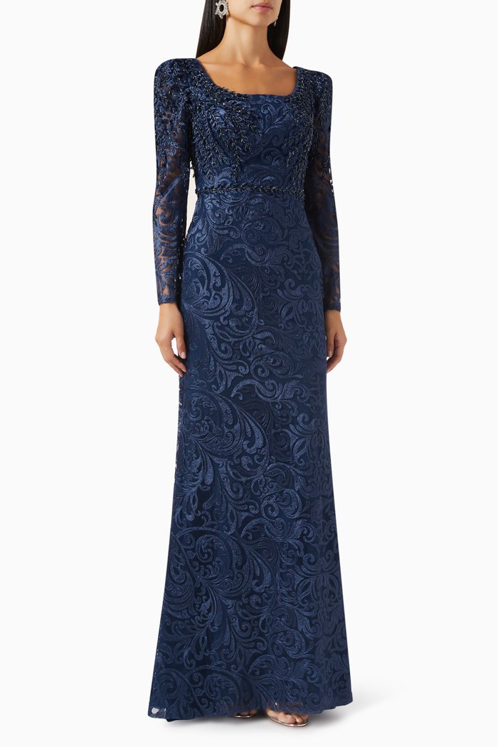 

Embroidered Gown, Blue
