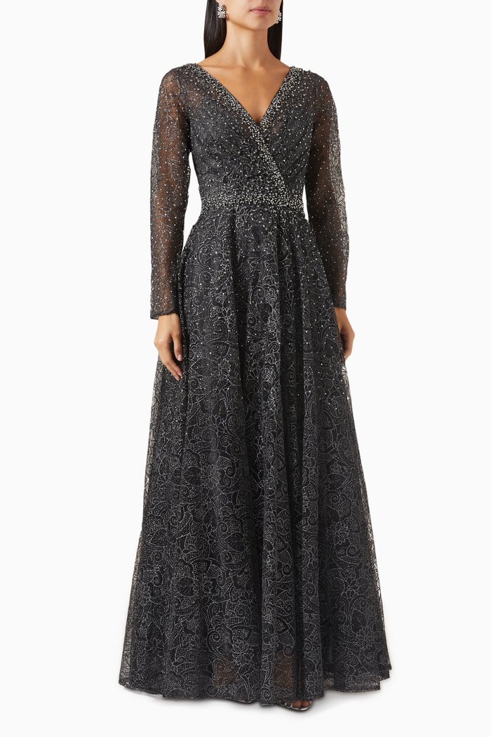 

Embroidered Gown, Grey