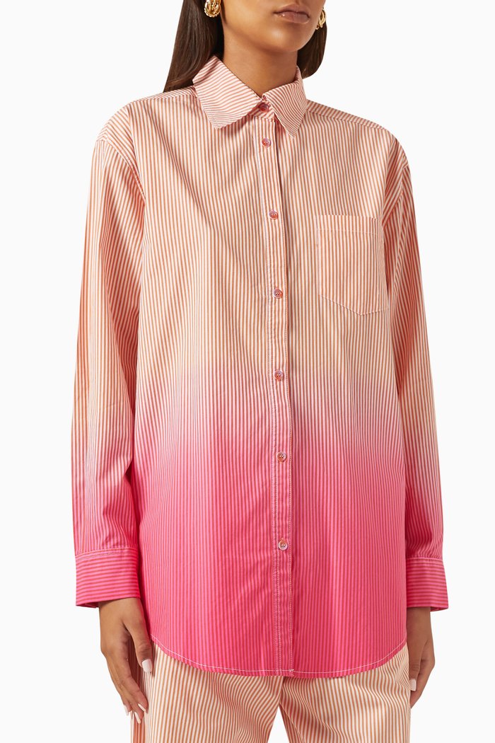 

The Oxford Tunic Shirt in Cotton, Pink