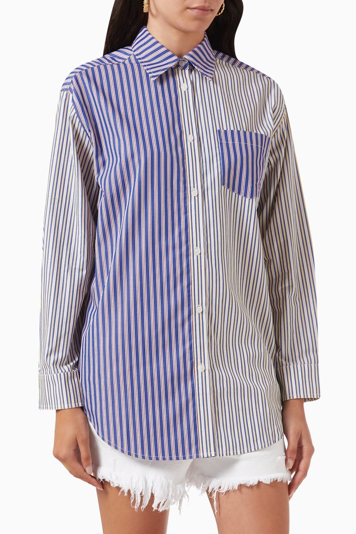 

The Oxford Tunic Shirt in Cotton, Blue