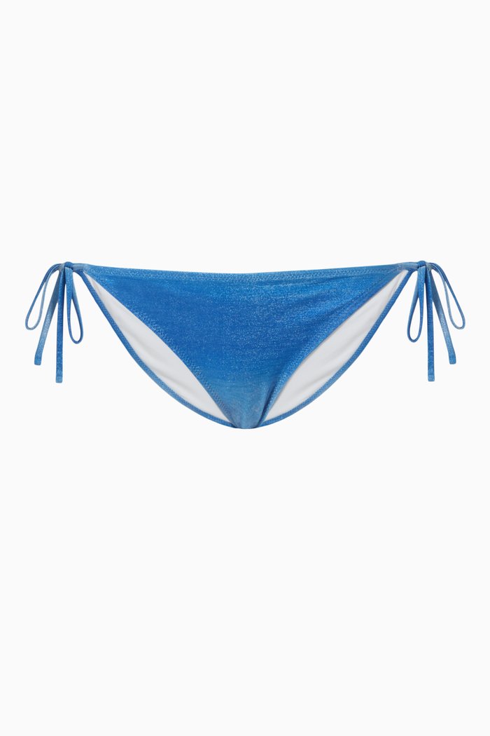 

The Iris Glittered-ombré Bikini Briefs, Blue