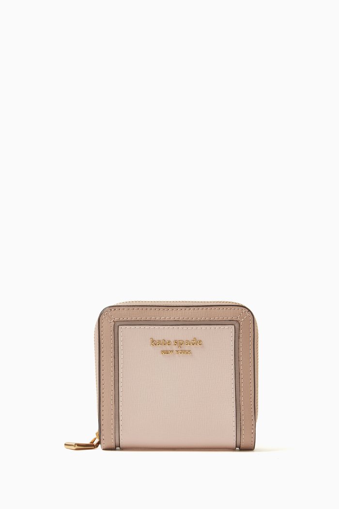 

Snall Morgan Compact Wallet in Faux Leather, Pink