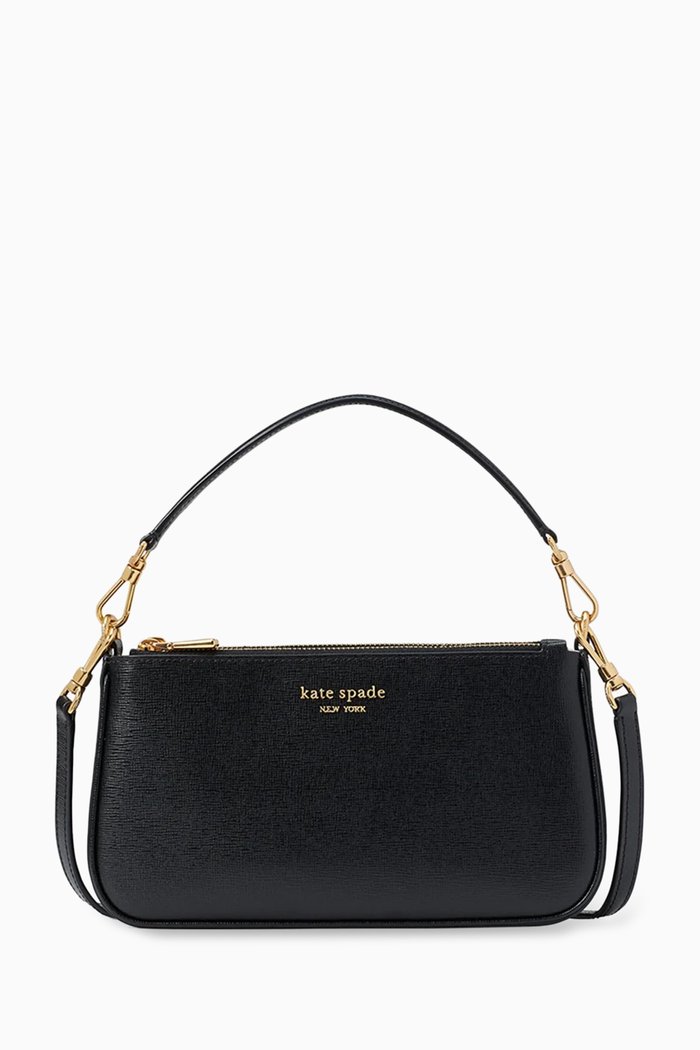 

Morgan East West Crossbody Bag in Saffiano Leather, Black