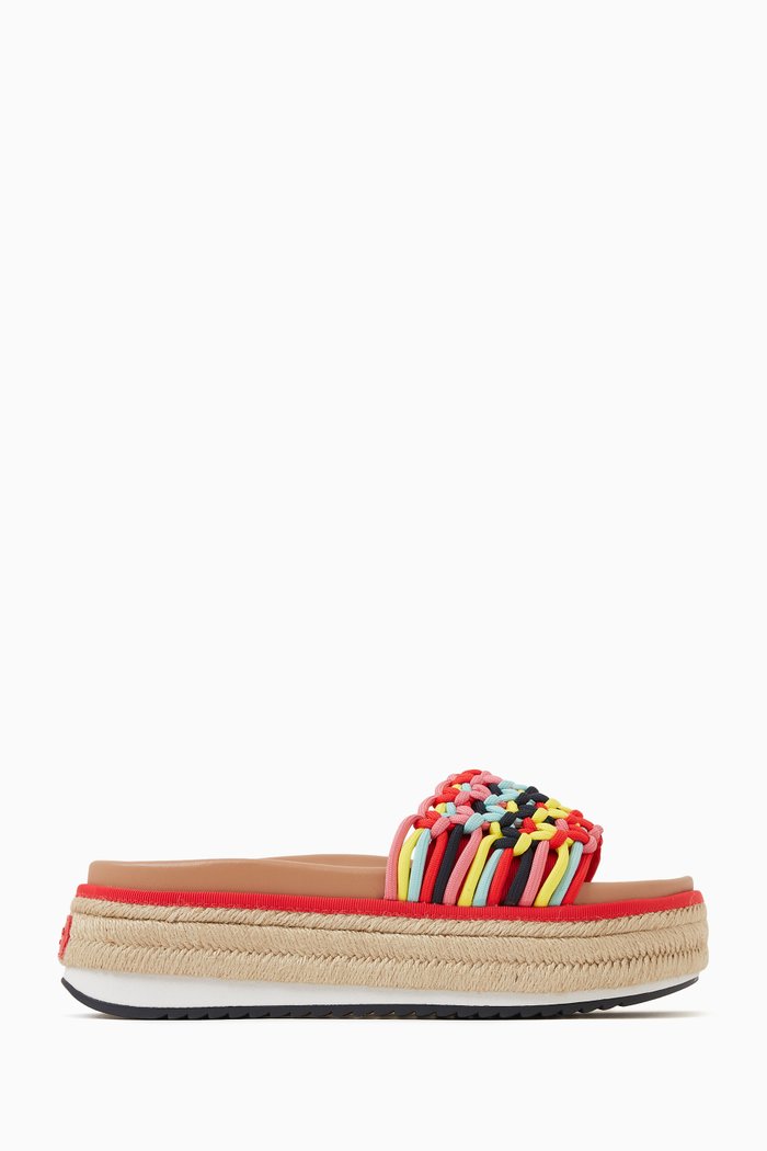 

Vita Platform Wedges in Cotton Rope, Multicolour