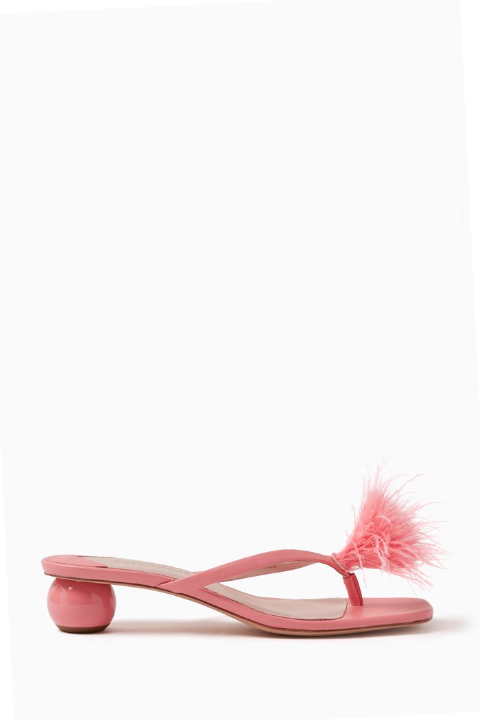 

Bahama Sphere 40 Sandals in Leather, Pink