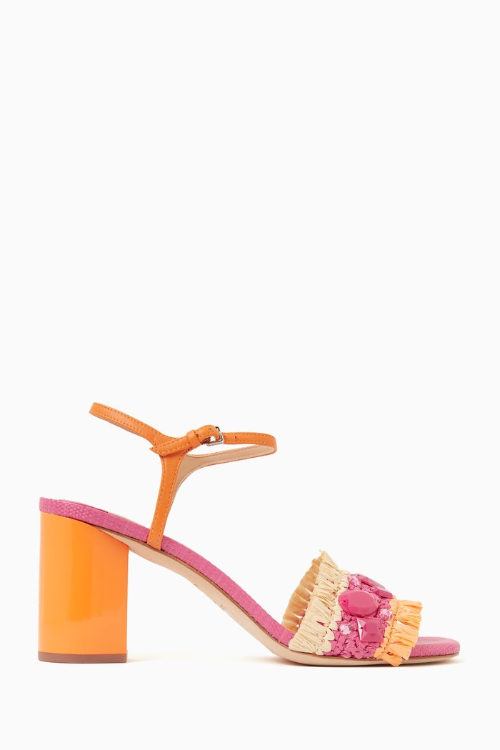 

Bora Bora 80 Sandals in Leather, Pink