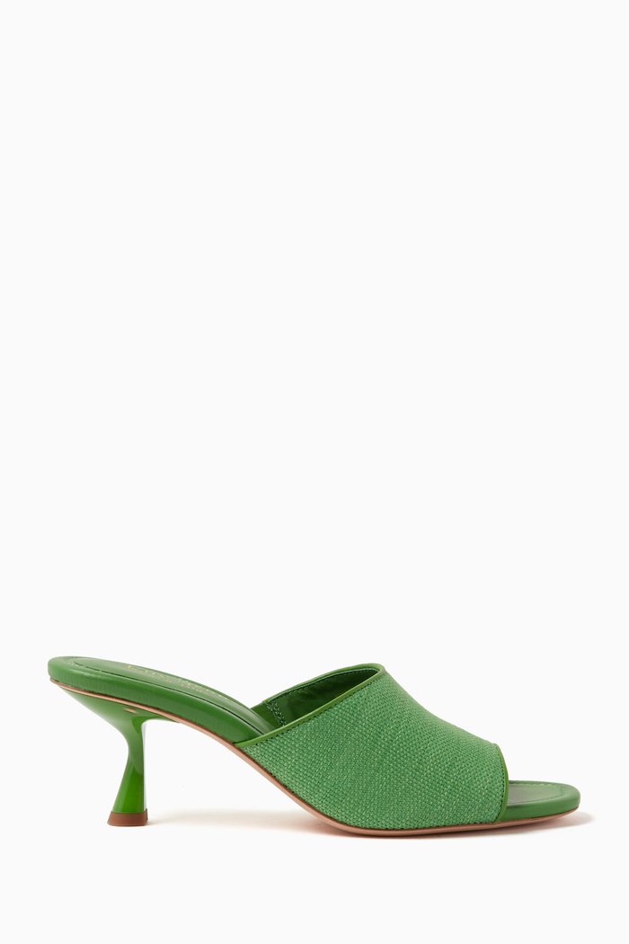 

Malibu Summer 60 Sandals in Raffia, Green