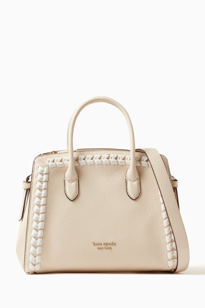 

Medium Knott Satchel in Pebbled Leather, Multicolour