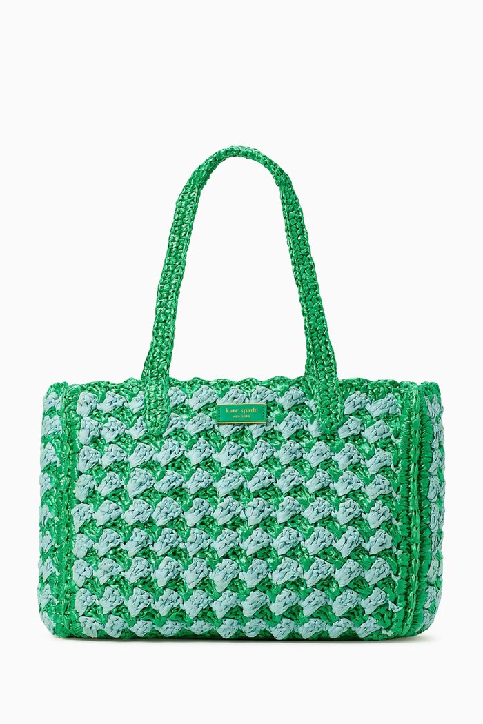 

Staci Tote Bag in Raffia, Green
