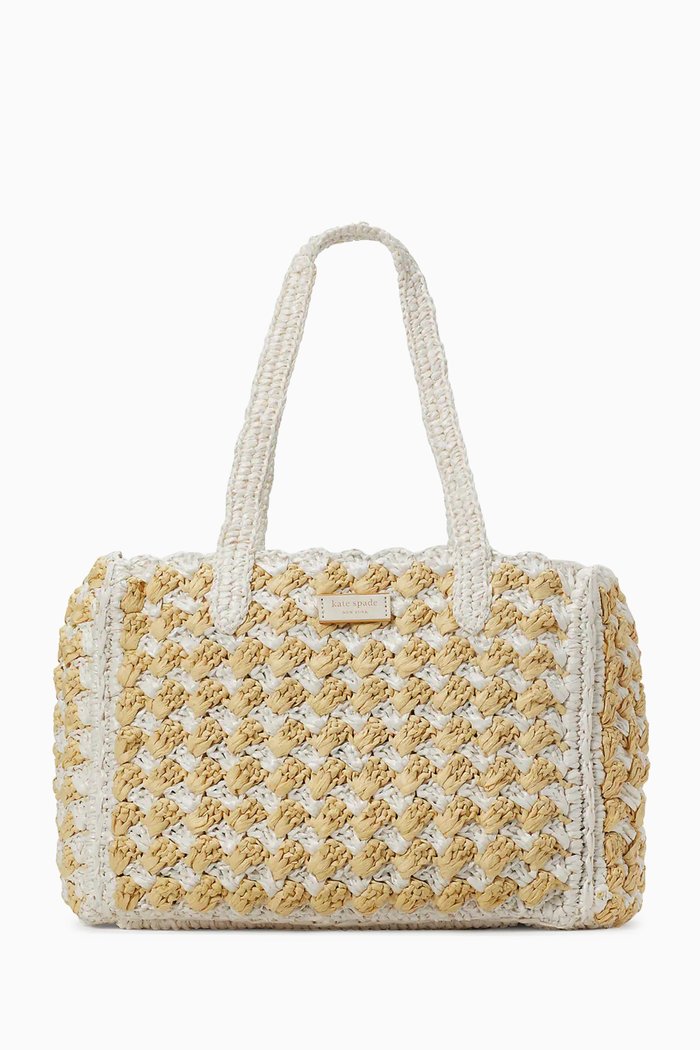 

Staci Tote Bag in Raffia, Multicolour
