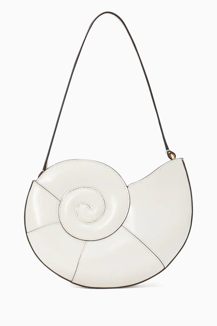 

What the Shell Shoulder Bag in Leather, Neutral