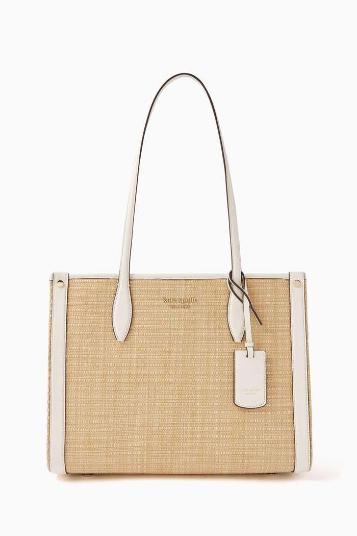 

Medium Market Tote Bag in Straw, Neutral