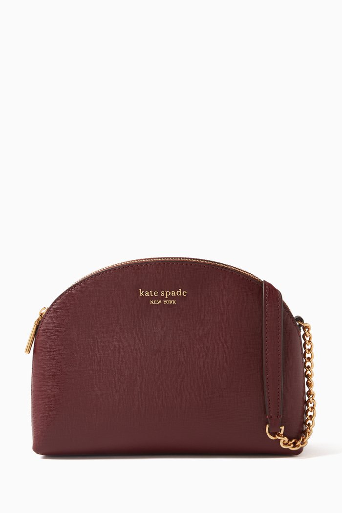 

Morgan Crossbody Bag in Saffiano Leather, Burgundy