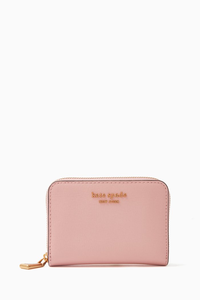 

Morgan Card Case in Saffiano Leather, Pink