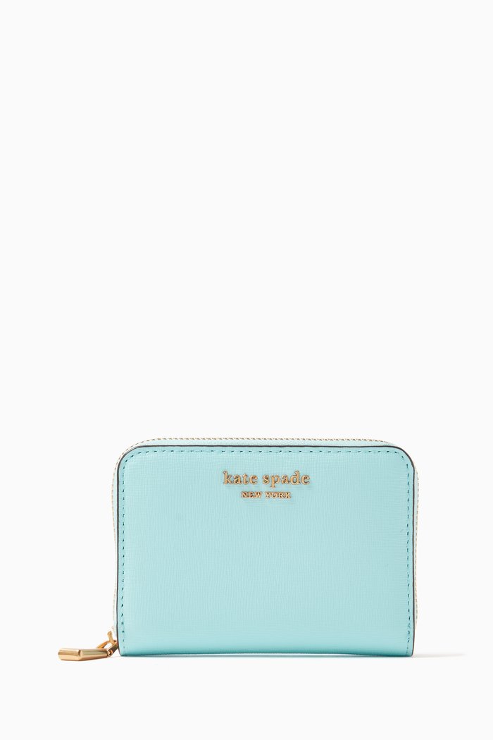 

Morgan Card Case in Saffiano Leather, Blue