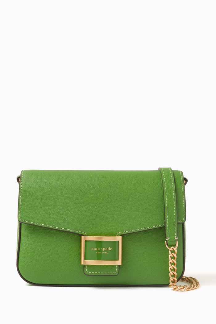 

Katy Crossbody Bag in Leather, Green