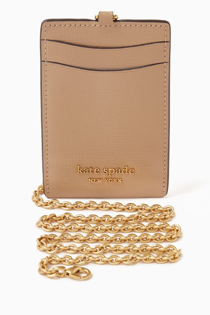 

Morgan Lanyard in Saffiano Leather, Neutral