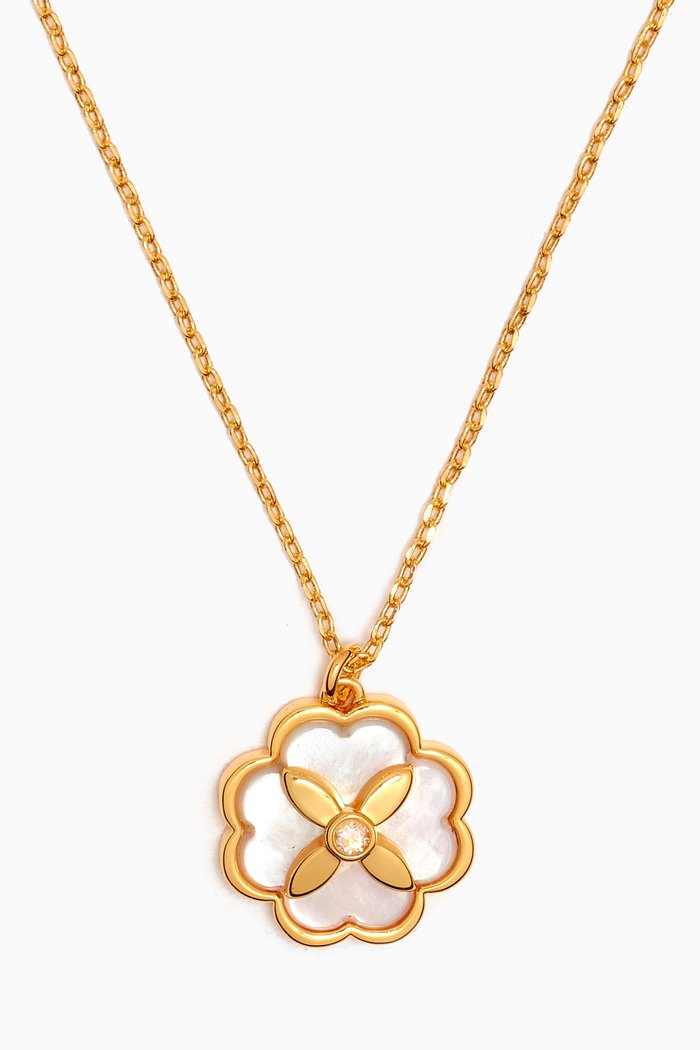 

Heritage Bloom Pendant Necklace, White