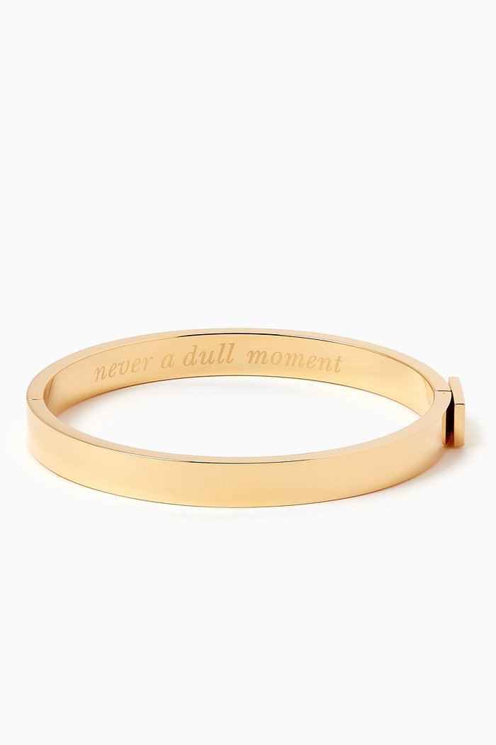 

"Never a Dull Moment" Thin Idiom Bangle, Yellow