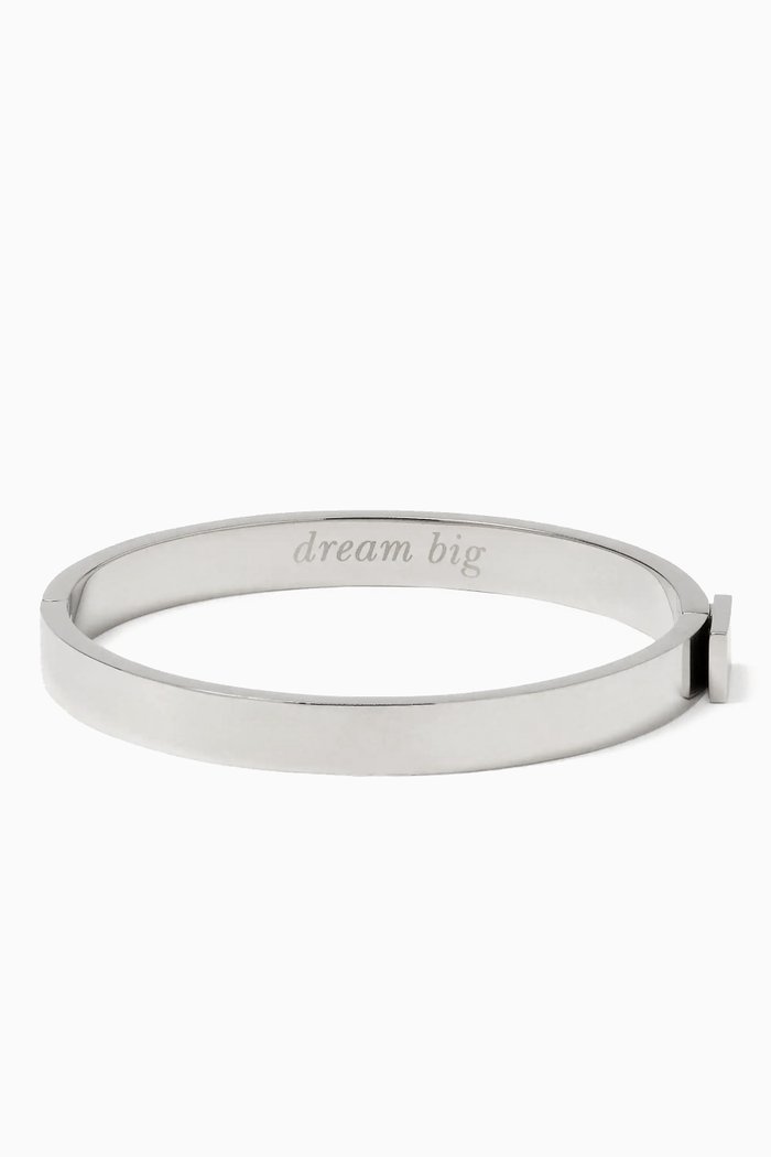 

"Dream Big" Thin Idiom Bangle, Grey