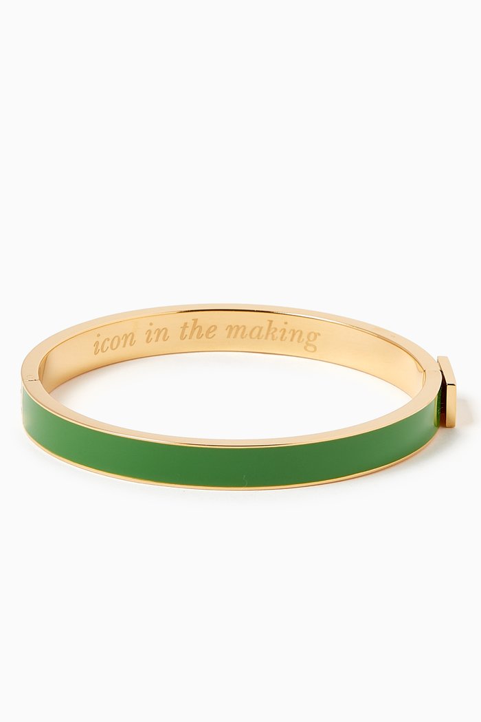 

"Icon in the Making" Thin Idiom Bangle, Green