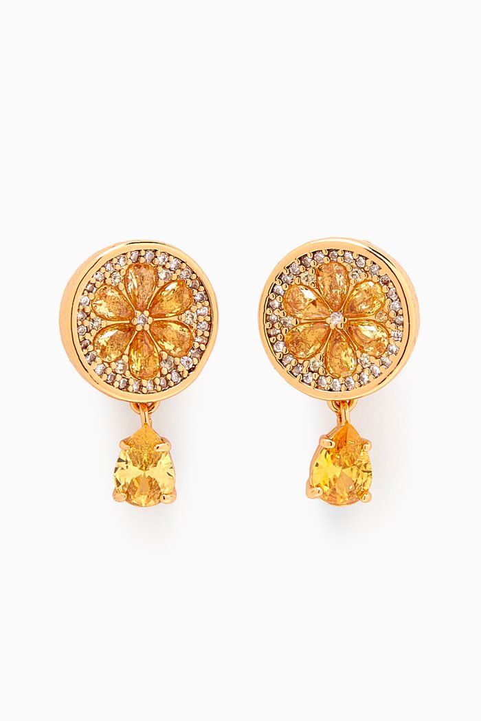 

Fresh Squeeze Mini Drop Earrings, Yellow