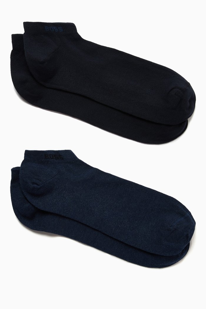 

Ankle Socks in Cotton-blend, Set of 2, Blue