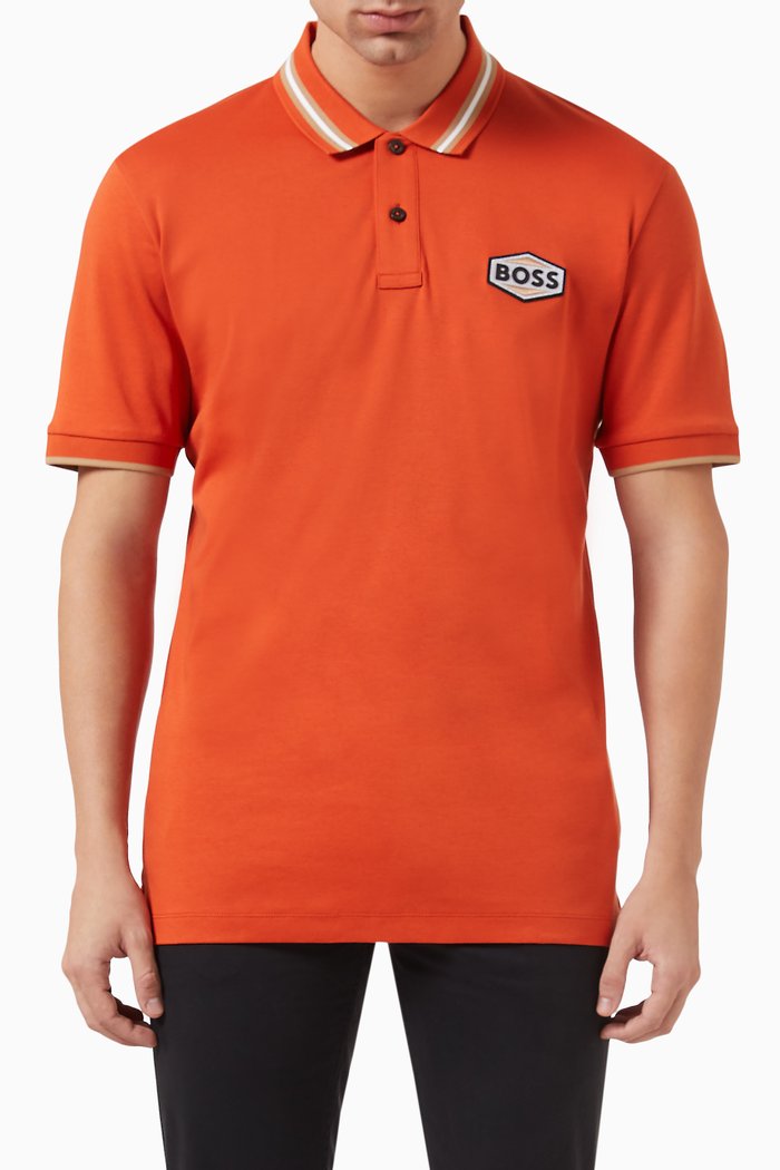 

Parlay Polo T-shirt in Pique-knit, Orange