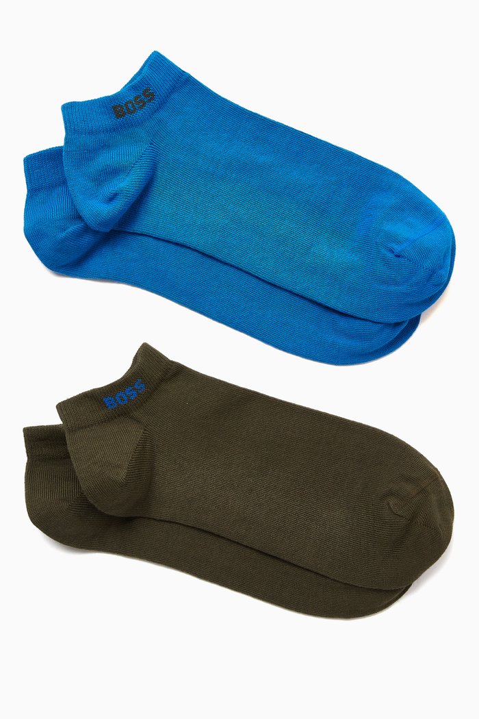 

Ankle Socks in Cotton-blend, Set of 2, Blue
