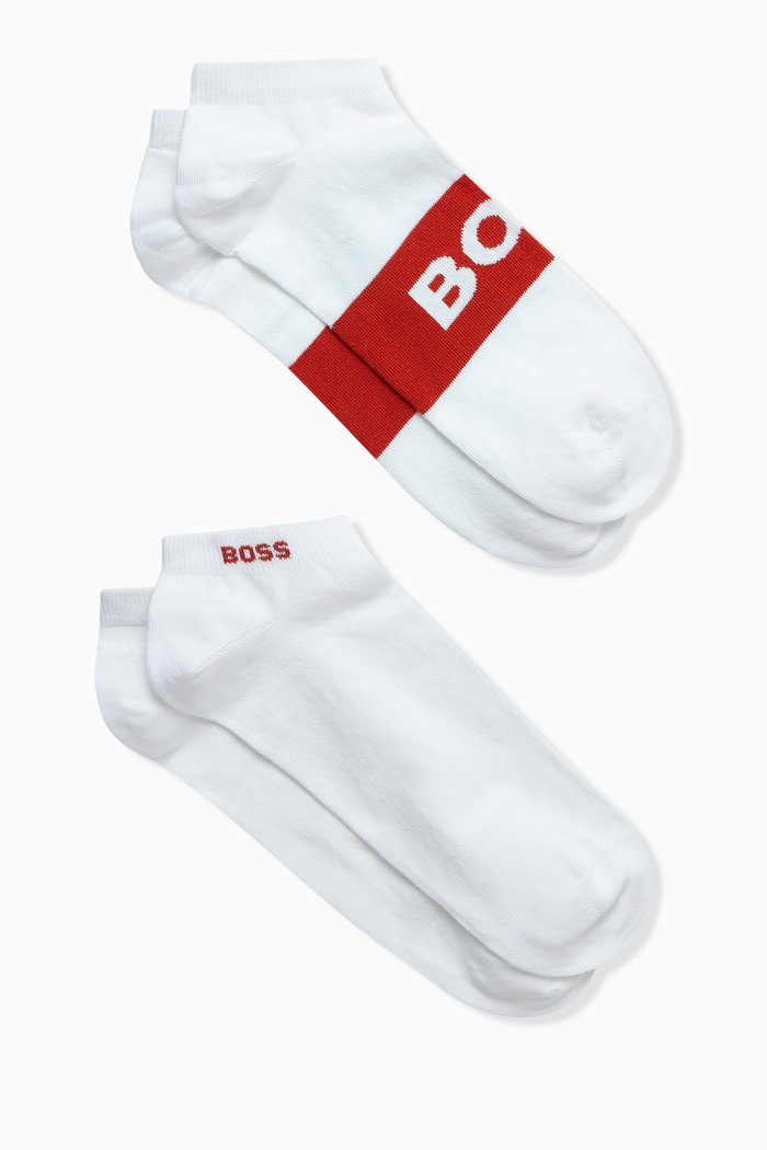 

Logo Ankle Socks in Cotton-blend, Set of 2, Neutral