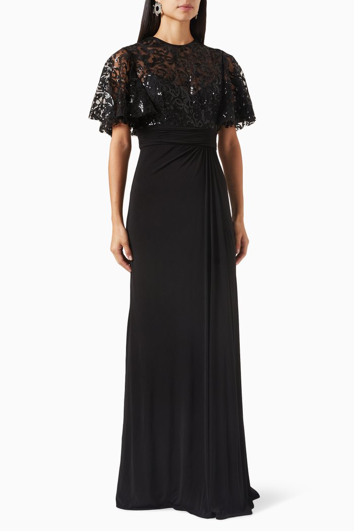 

Embellished Gown, Black
