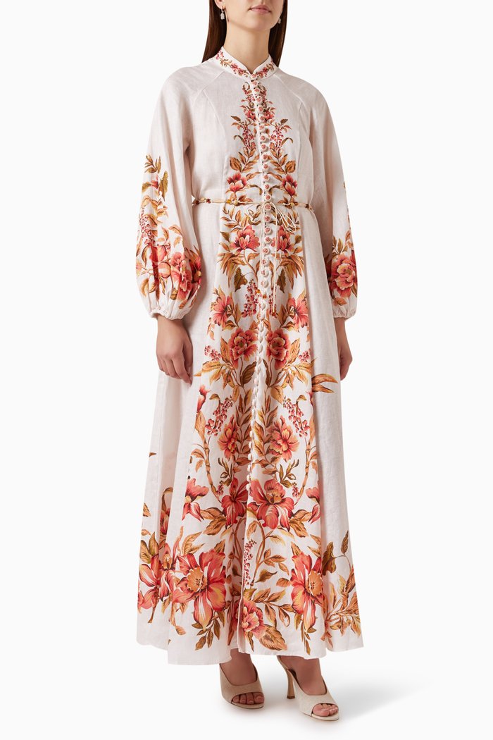 

Vacay Billow Maxi Dress in Linen, Multicolour