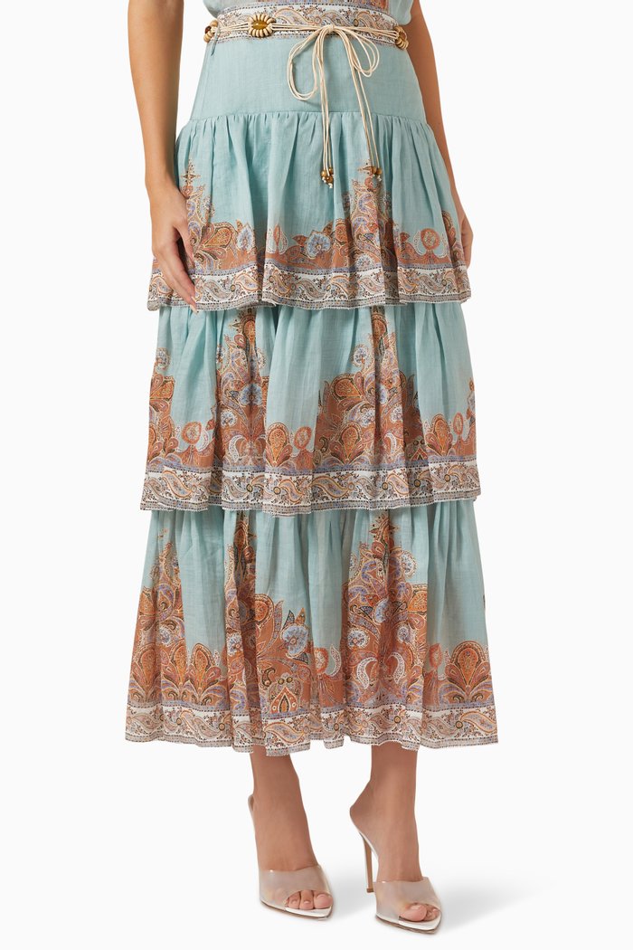 

Devi Tiered Skirt, Blue