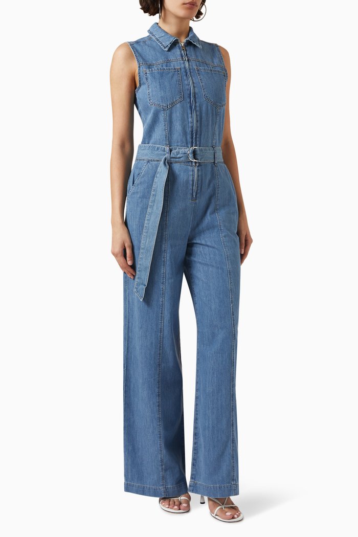 

Wide-leg Jumpsuit in Denim, Blue