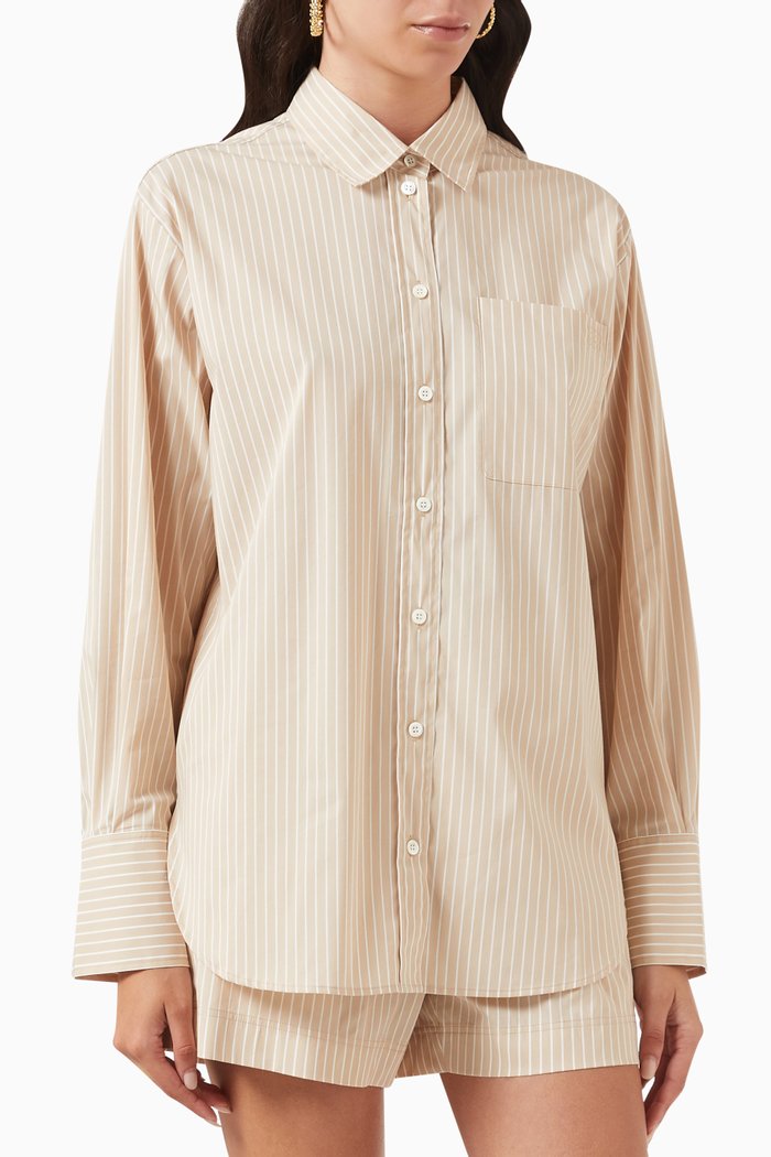 

Oversized Shirt in Cotton, Neutral