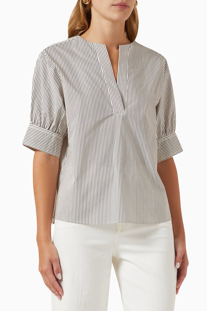 

Popover Top in Organic Cotton, Grey