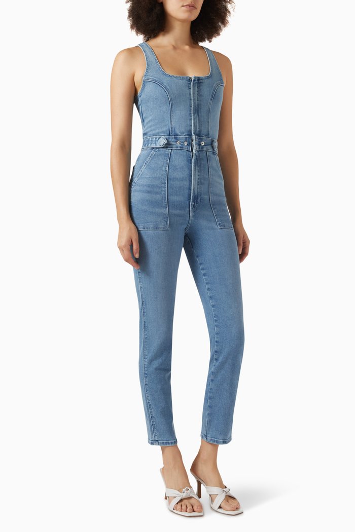 

Fit For Success Sleeveless Jumpsuit in Denim, Blue