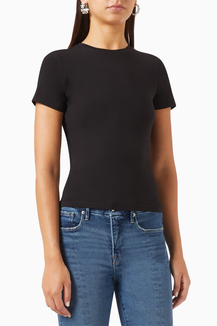 

Baby T-shirt in Stretch Cotton-jersey, Black