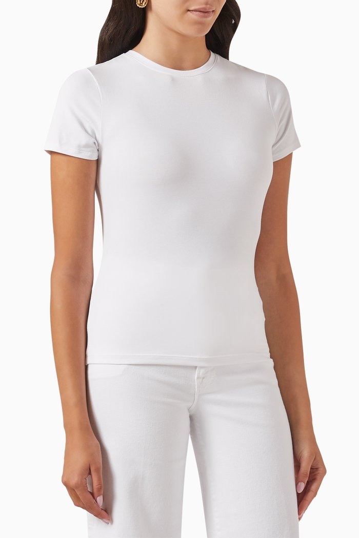 

Baby T-shirt in Stretch Cotton-jersey, White