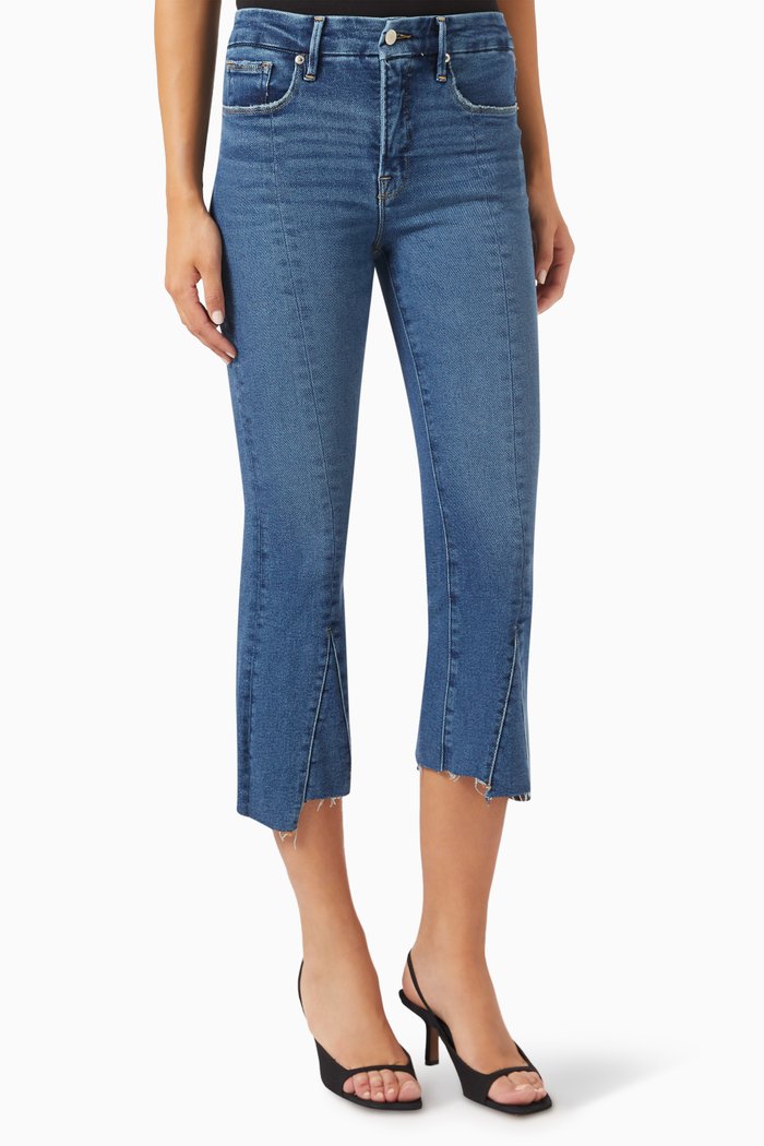 

Good Legs Crop Mini Boot Jeans, Blue
