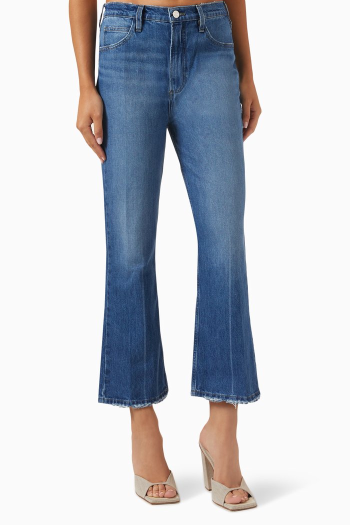

Le High 'N' Tight Crop Mini Boot Jeans in Denim, Blue