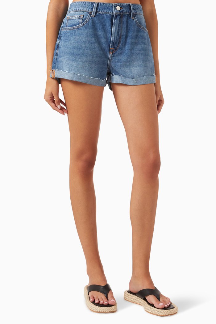 

Le Grand Garcon Shorts in Denim, Blue