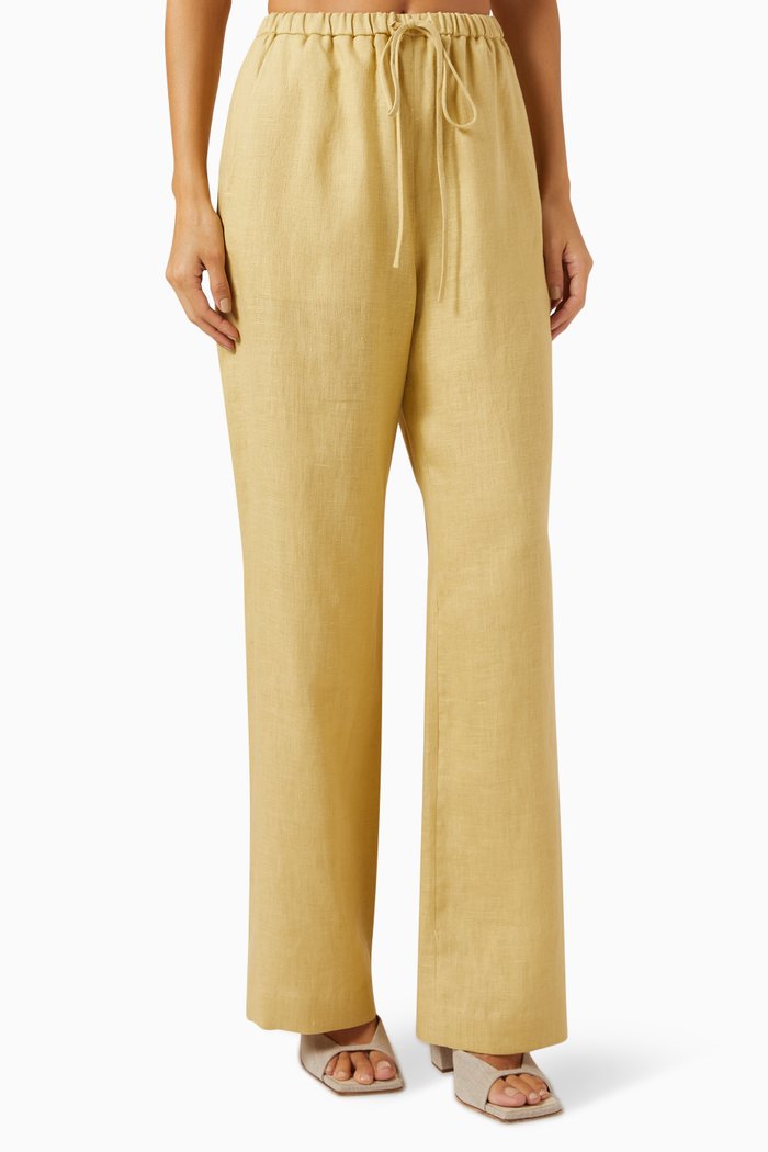 

Polyka Pants in Linen, Neutral